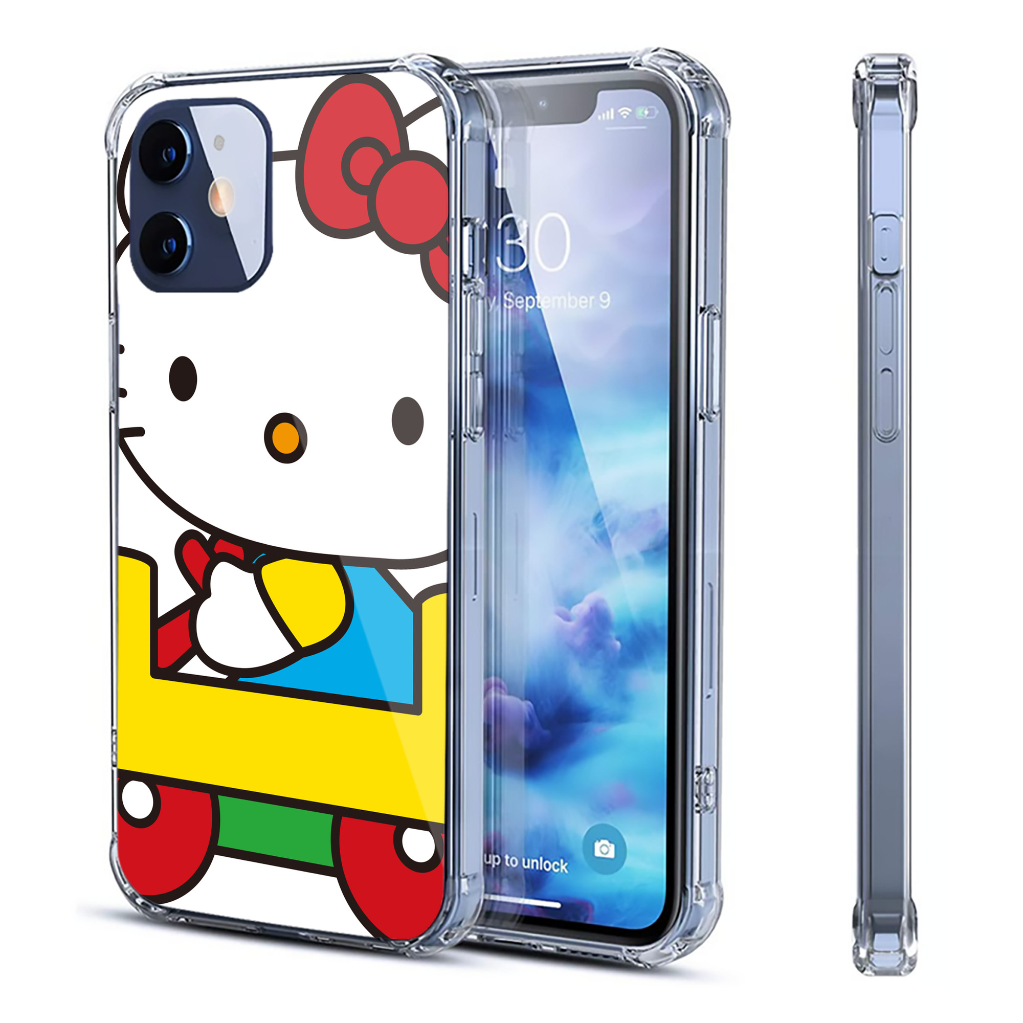 （画像用） Hello Kitty ハローキティ 【iPhone 12シリーズ対応】透明スマホケース（クリアソフトケース）